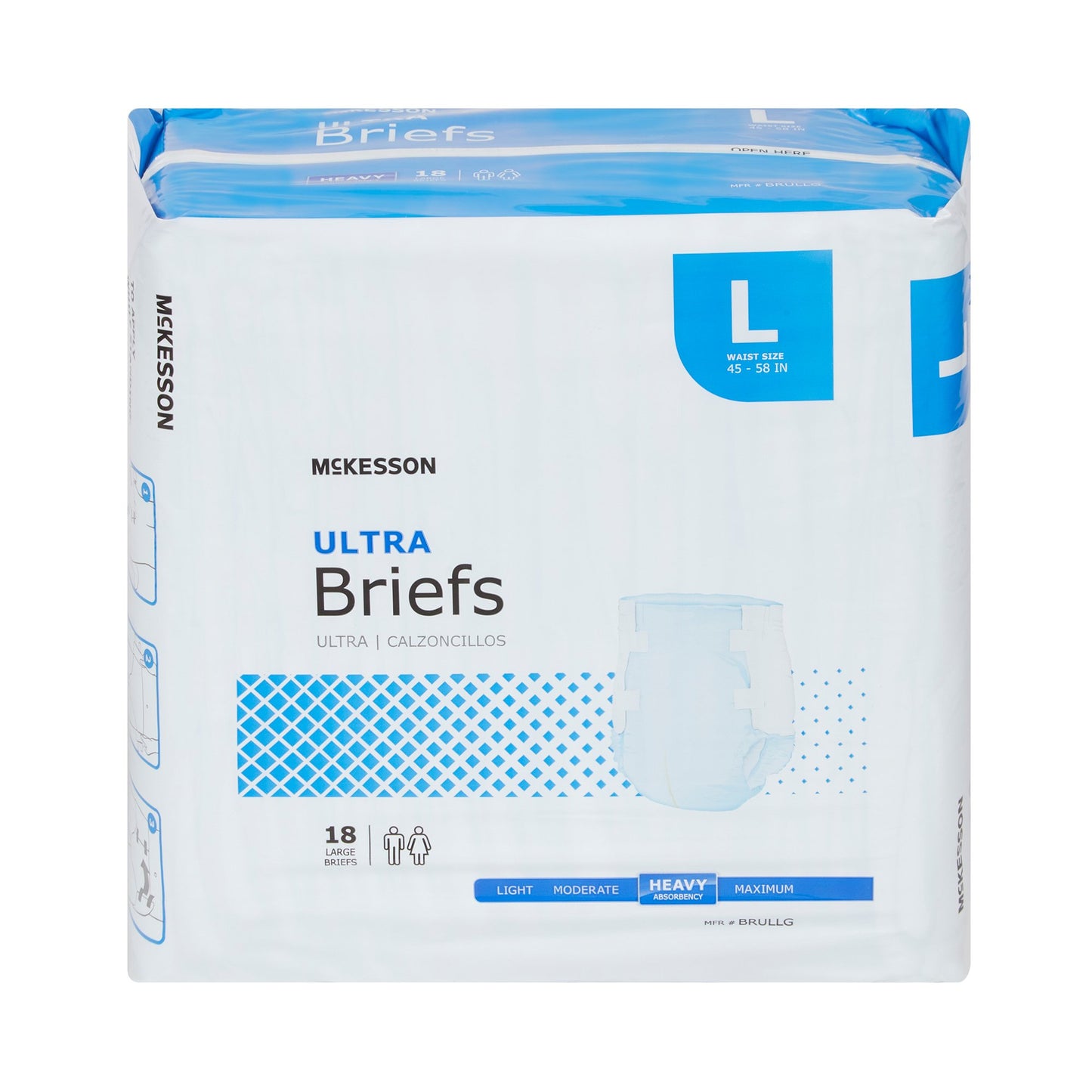 Incontinence Brief McKesson Ultra Adult Large Unisex Disposable Heavy Absorbency