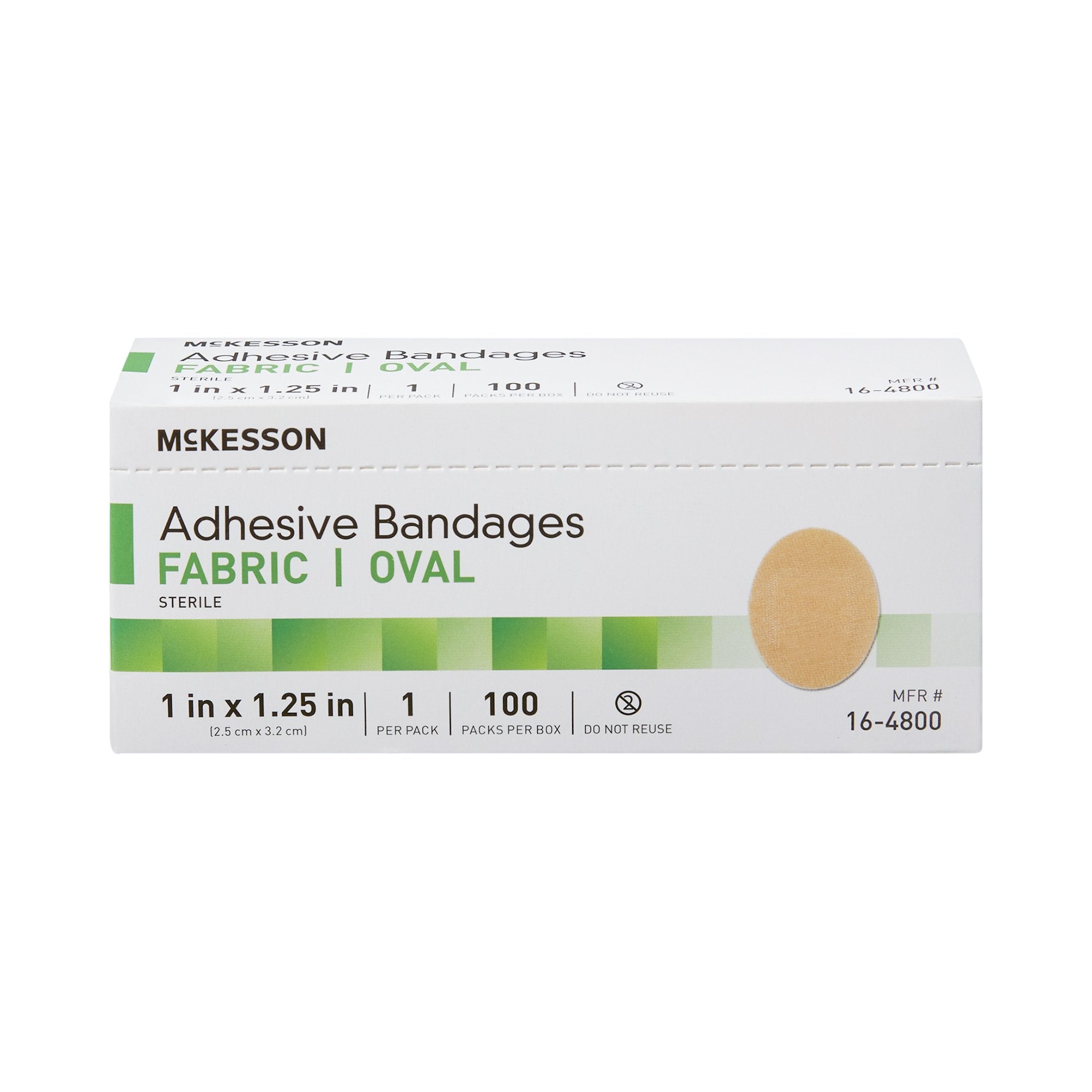 Adhesive Strip McKesson Fabric Tan 1 X 1-1/4 Inch Sterile
