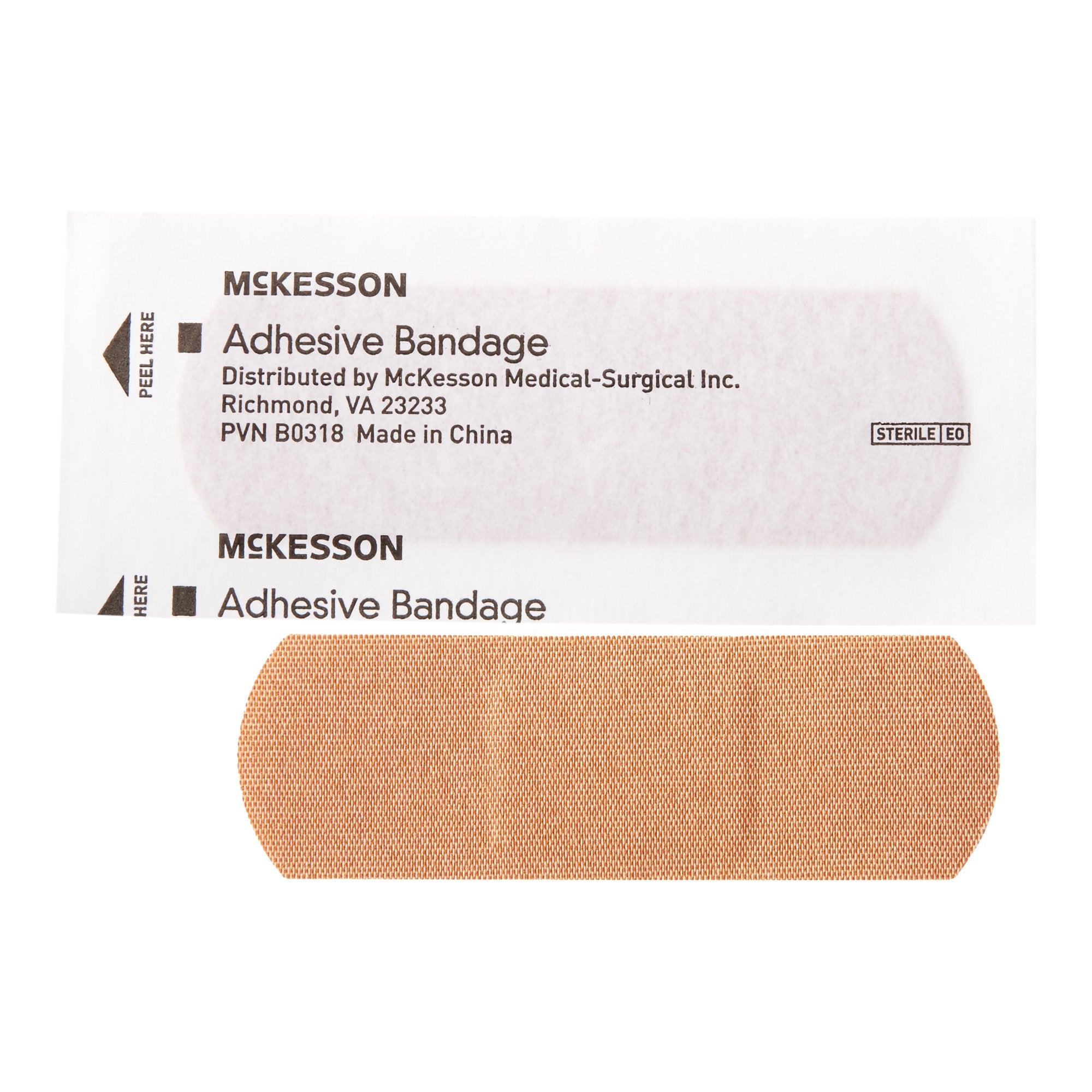 Adhesive Strip McKesson Fabric Tan 1 X 3 Inch Sterile