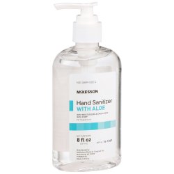 Hand Sanitizer with Aloe McKesson 8 oz. Ethyl Alcohol Gel Pump Bottle