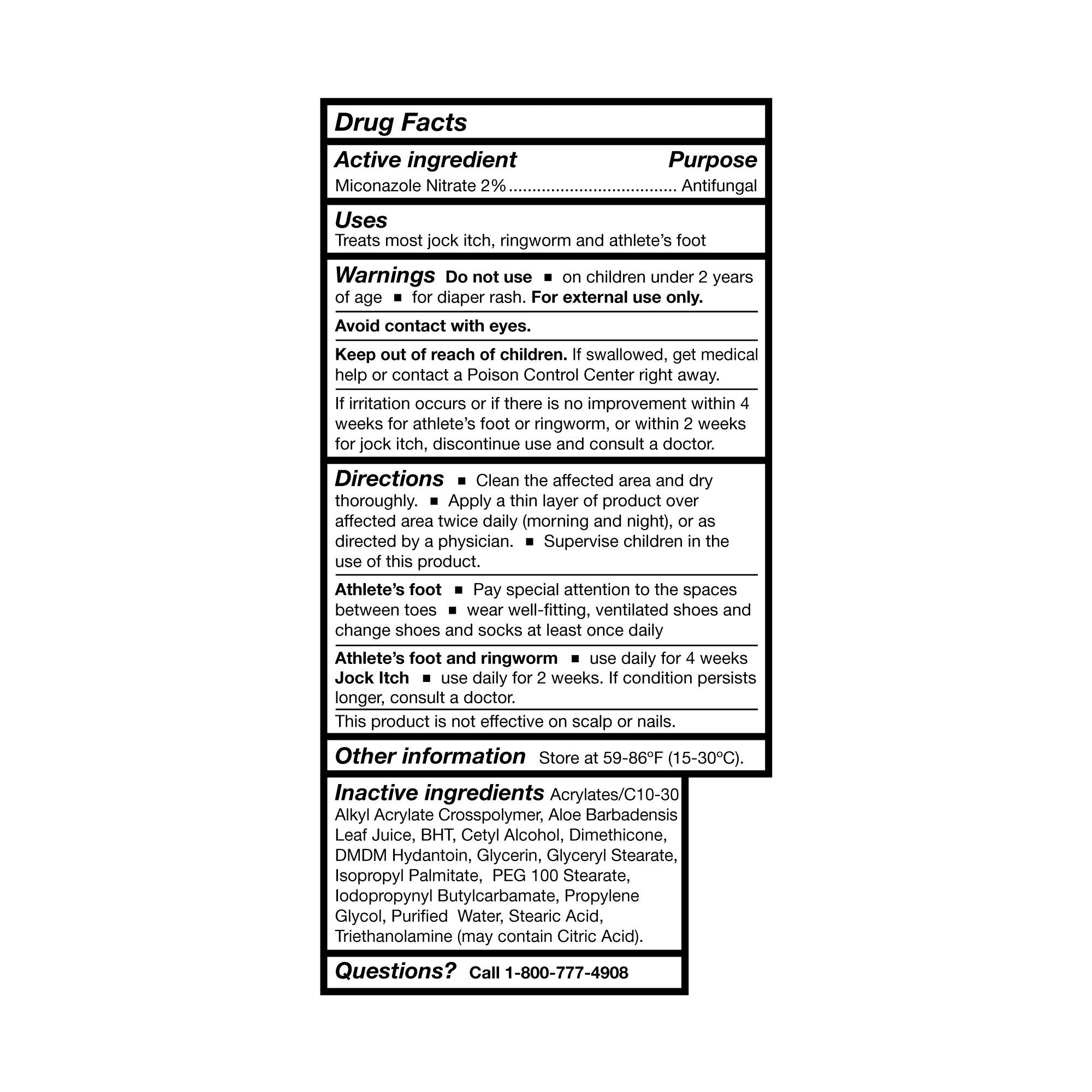 Antifungal McKesson Brand 2% Strength Cream 4 oz. Tube