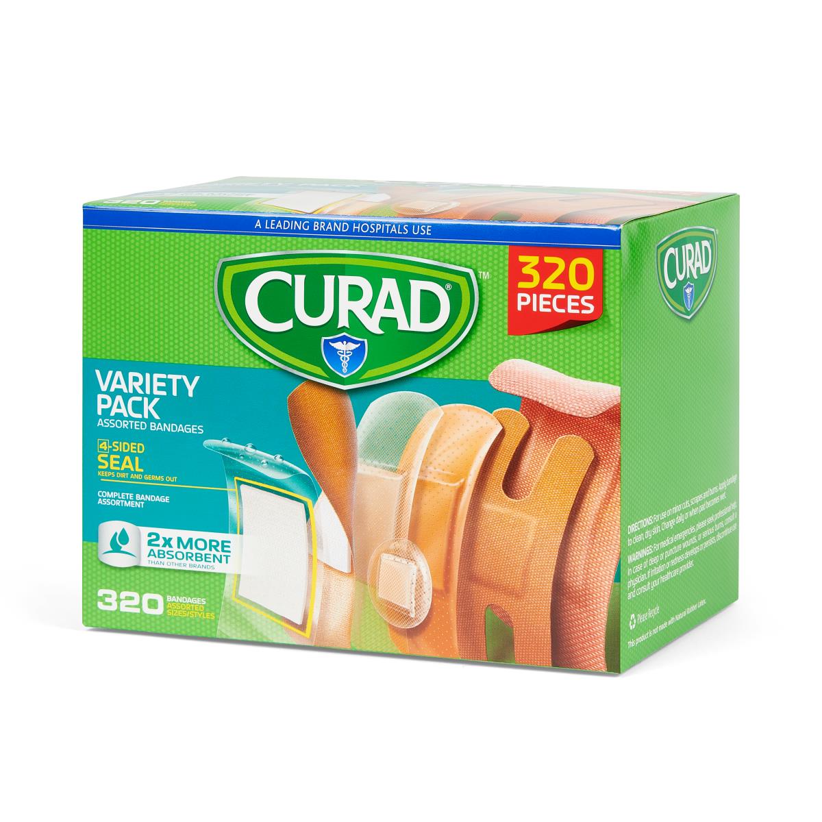 CURAD Variety Pack Assorted Bandages, 320 Count/Box