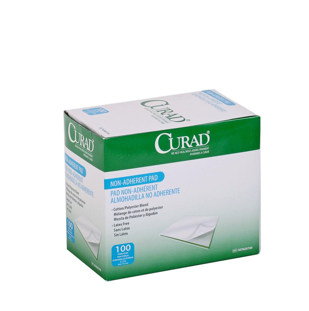 CURAD Non-Adherent Dressing Pad, Sterile, 3" x 4"