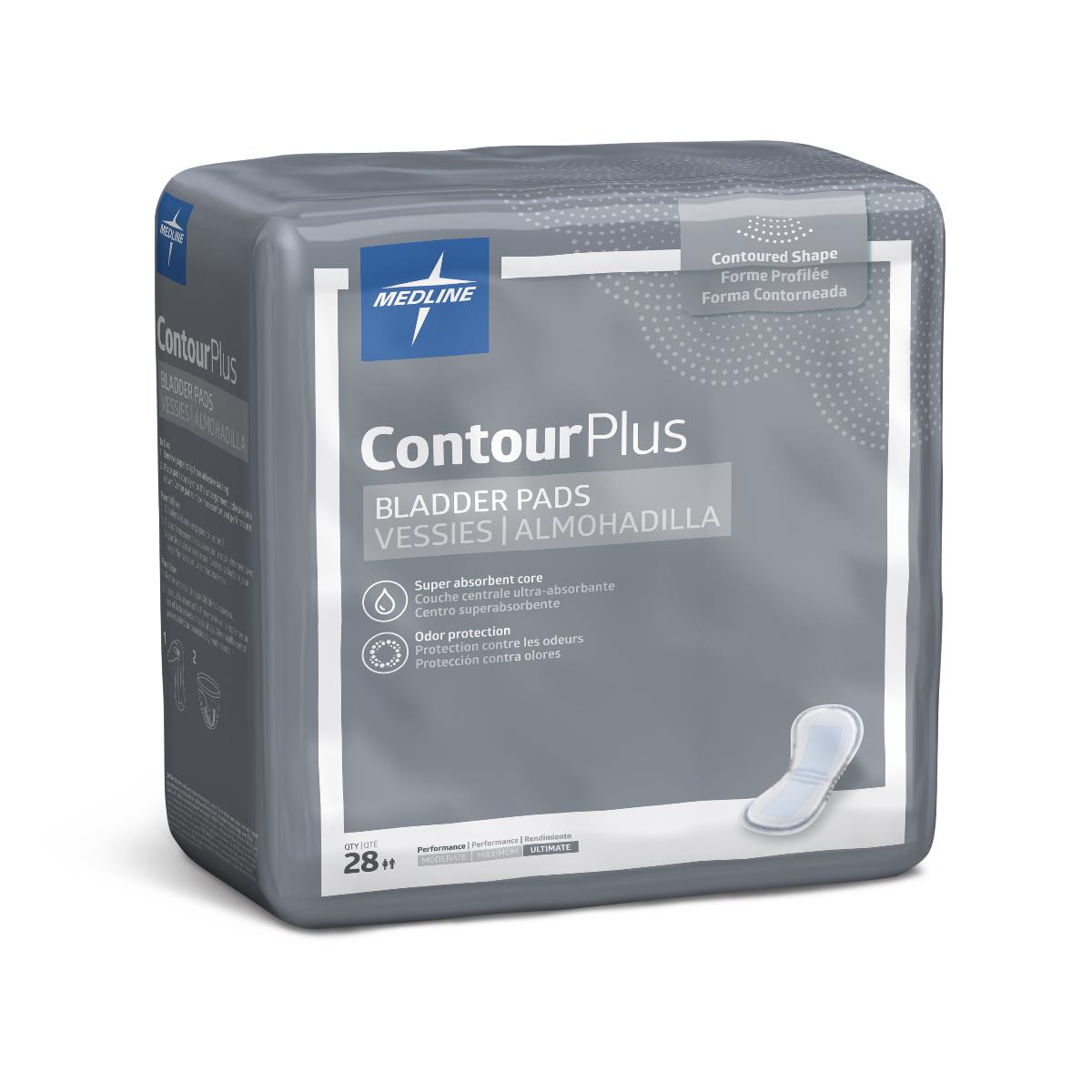 ContourPlus Bladder Control Pad for Incontinence, Ultimate, 8" x 17"