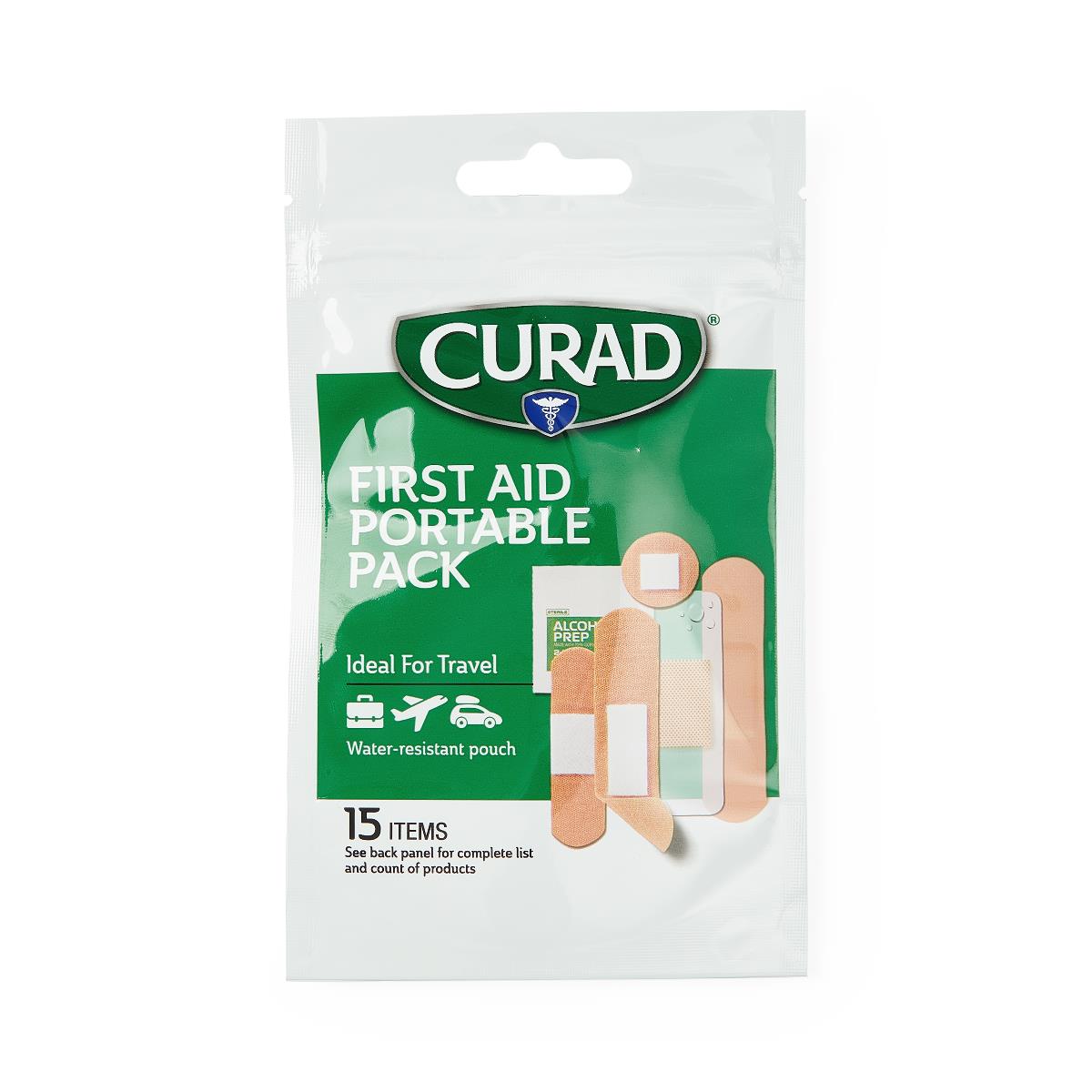 CURAD First Aid Kit with Bag, 15 Pieces