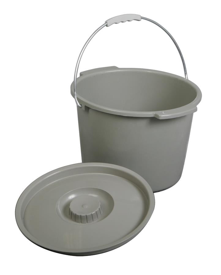 Medline Commode Bucket and Lid with Metal Handle