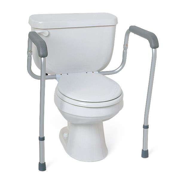 Aluminum Foldable Toilet Safety Rails, Retail Packaging