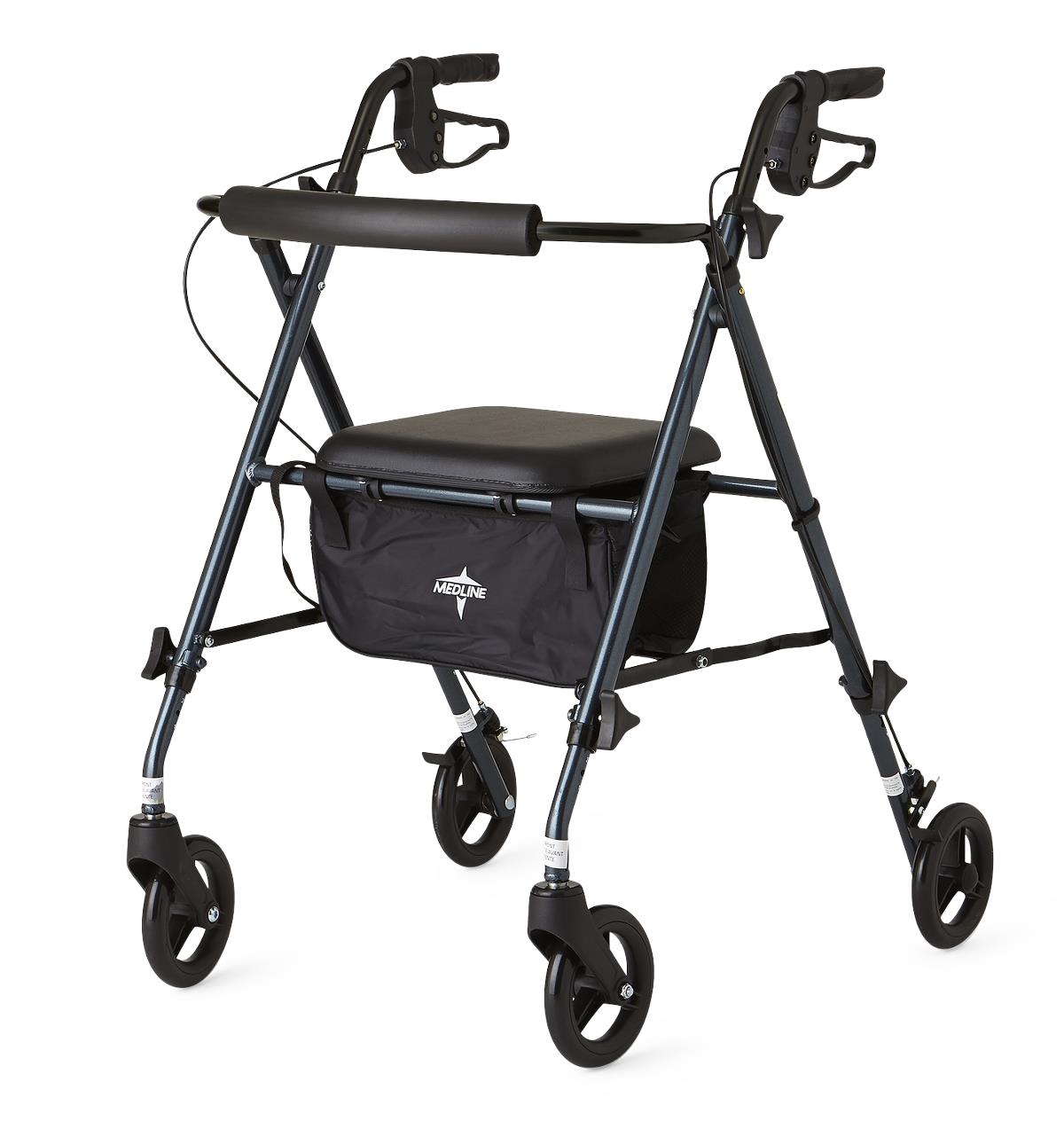 Superlight Aluminum Rollator, Smoky Blue