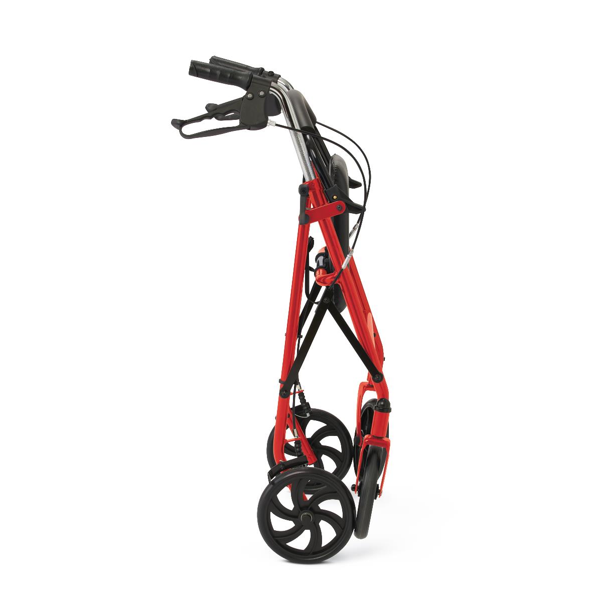 Basic Steel Rollator with 8" Wheels, Red