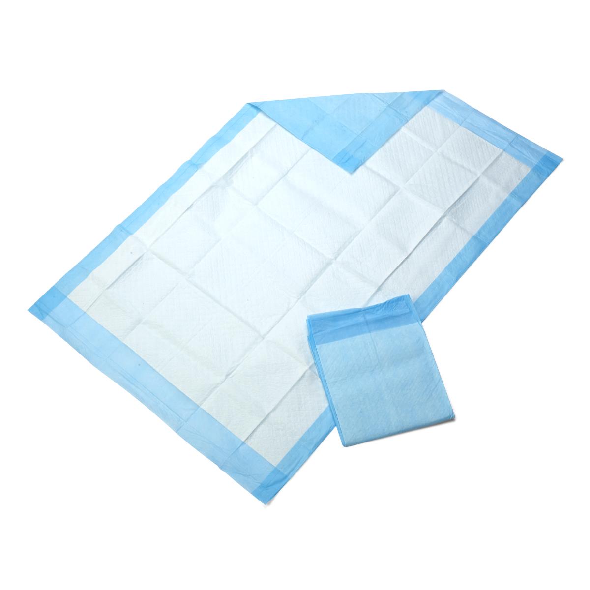 Protection Plus Underpad, Light Absorbency, 23" x 36", Blue, Inner Packs of 25/Bag