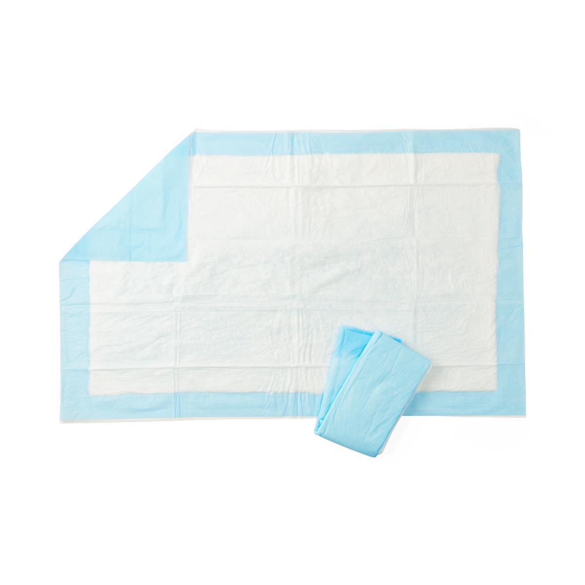 Protection Plus Underpad, Moderate Absorbency, 23" x 36", Blue, Inner Packs of 10/Bag