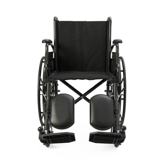 16" Wide K1 Basic Nylon Wheelchair with Swing-Back Desk-Length Arms and Elevating Leg Rests