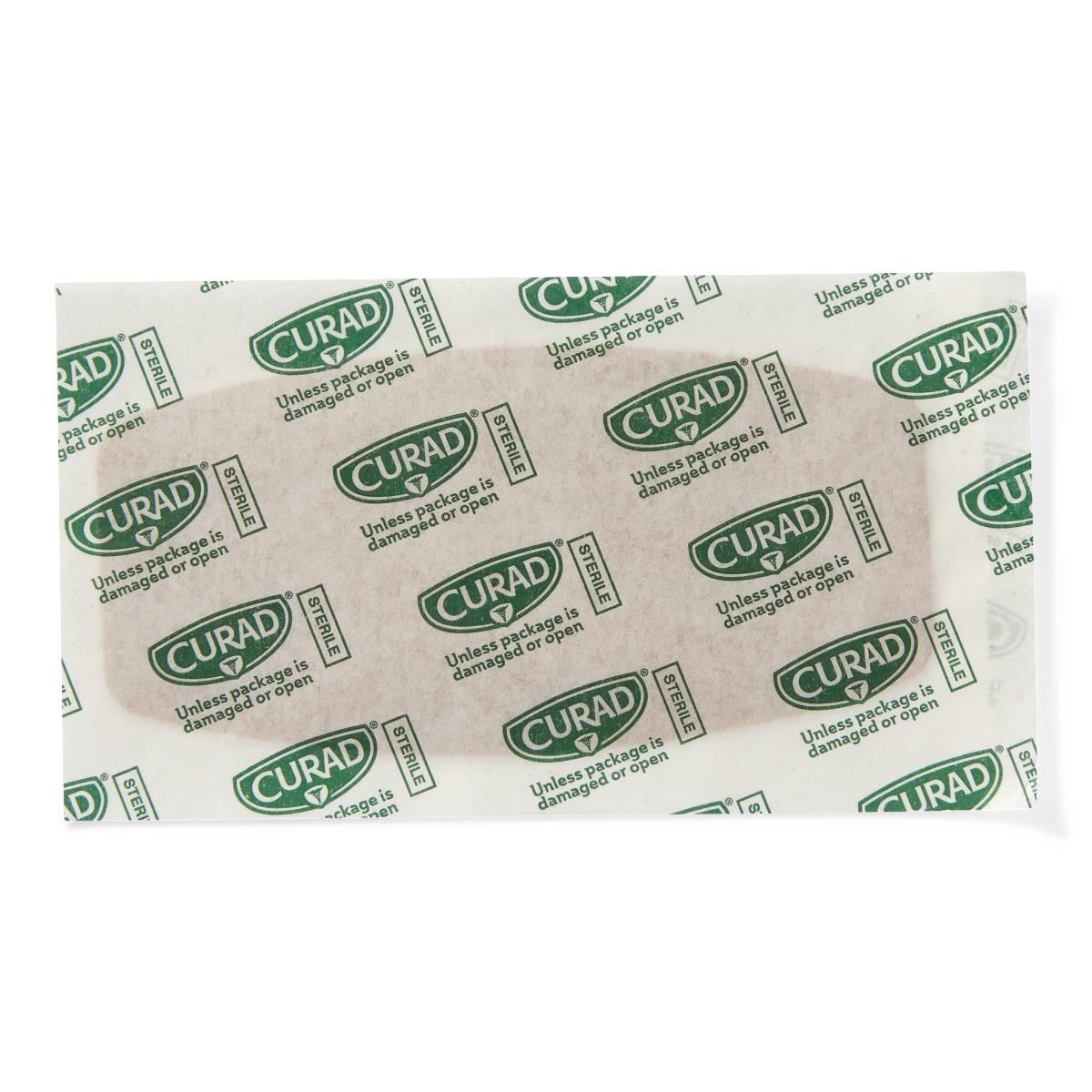 CURAD Flex-Fabric Adhesive Bandages, Extra Large 2" x 4" Strips, 50/Box