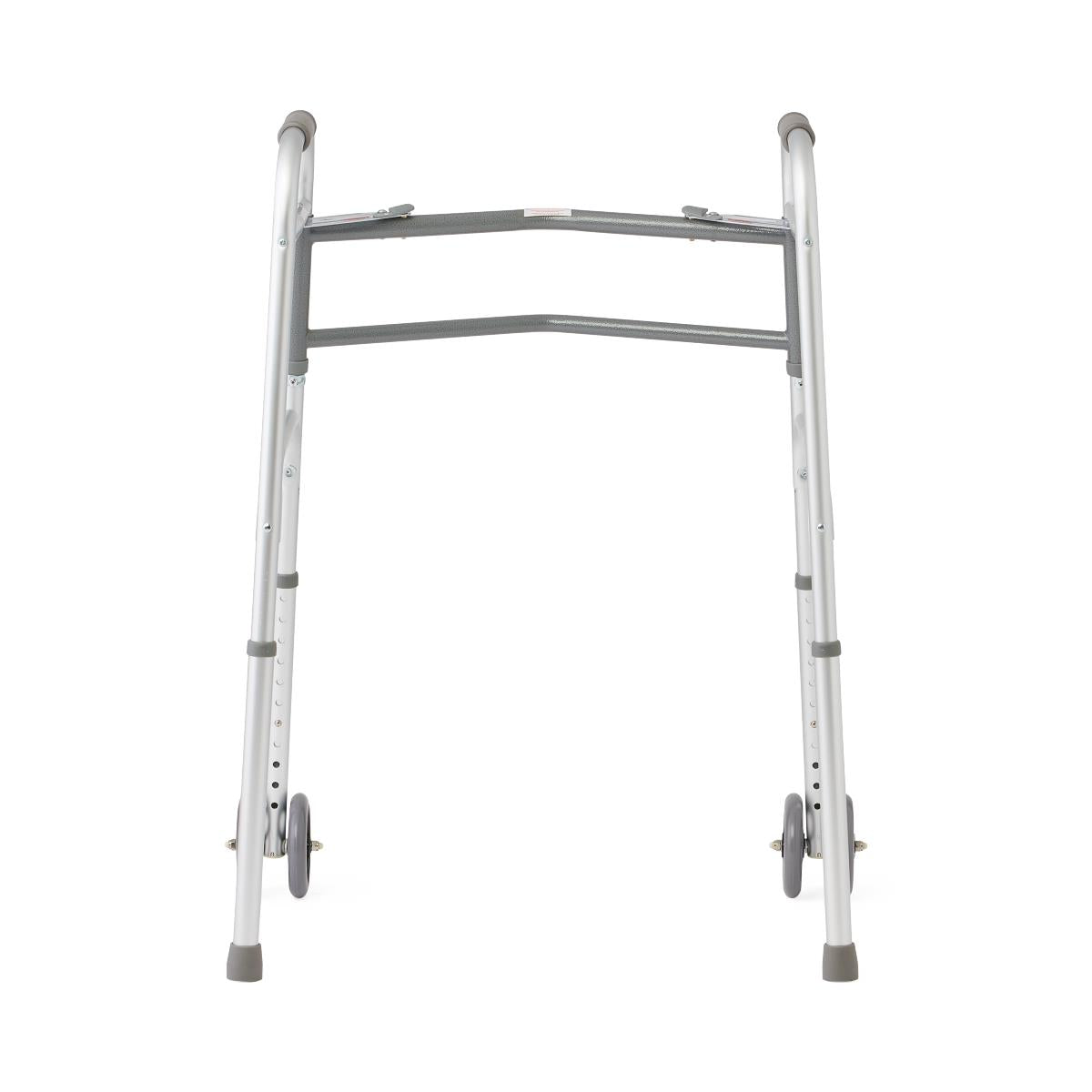 Adult Bariatric Folding Walker, 2 Button, 500 lb. Capacity, Extra Wide, 5" Wheels