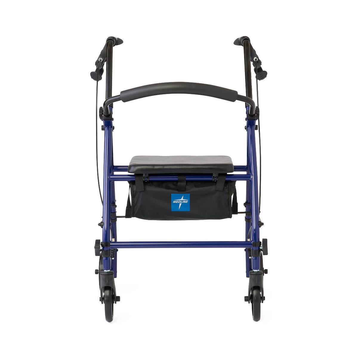 Steel Rollator with 6" Wheels, Blue, Knockdown