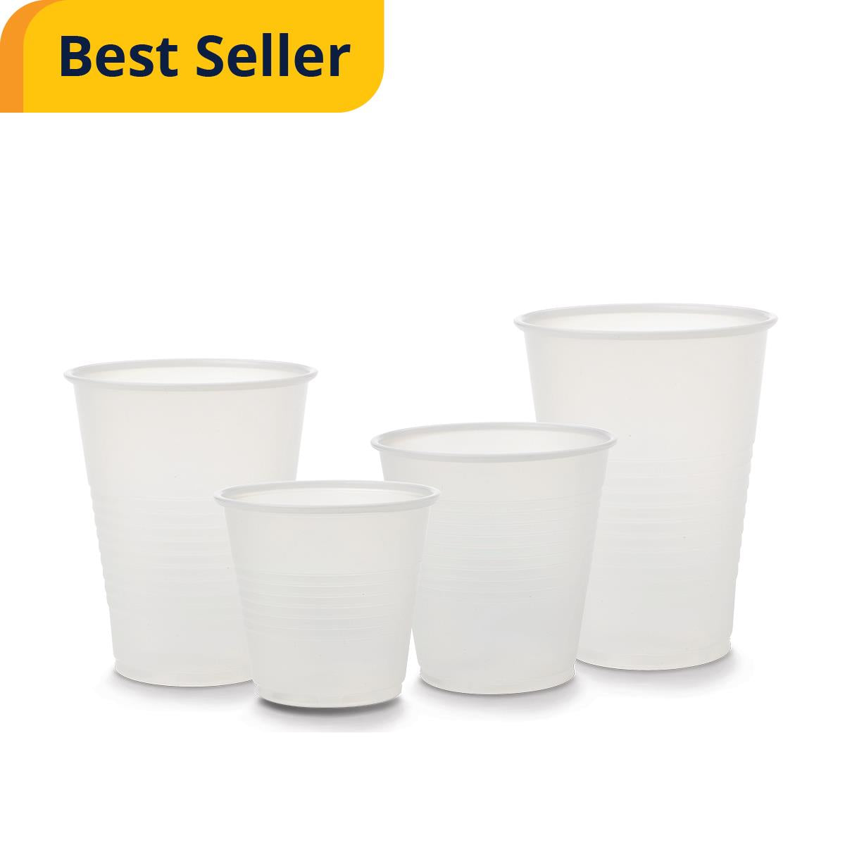 Plastic Drinking Cup, Translucent, Disposable, Polystyrene, 5 oz.