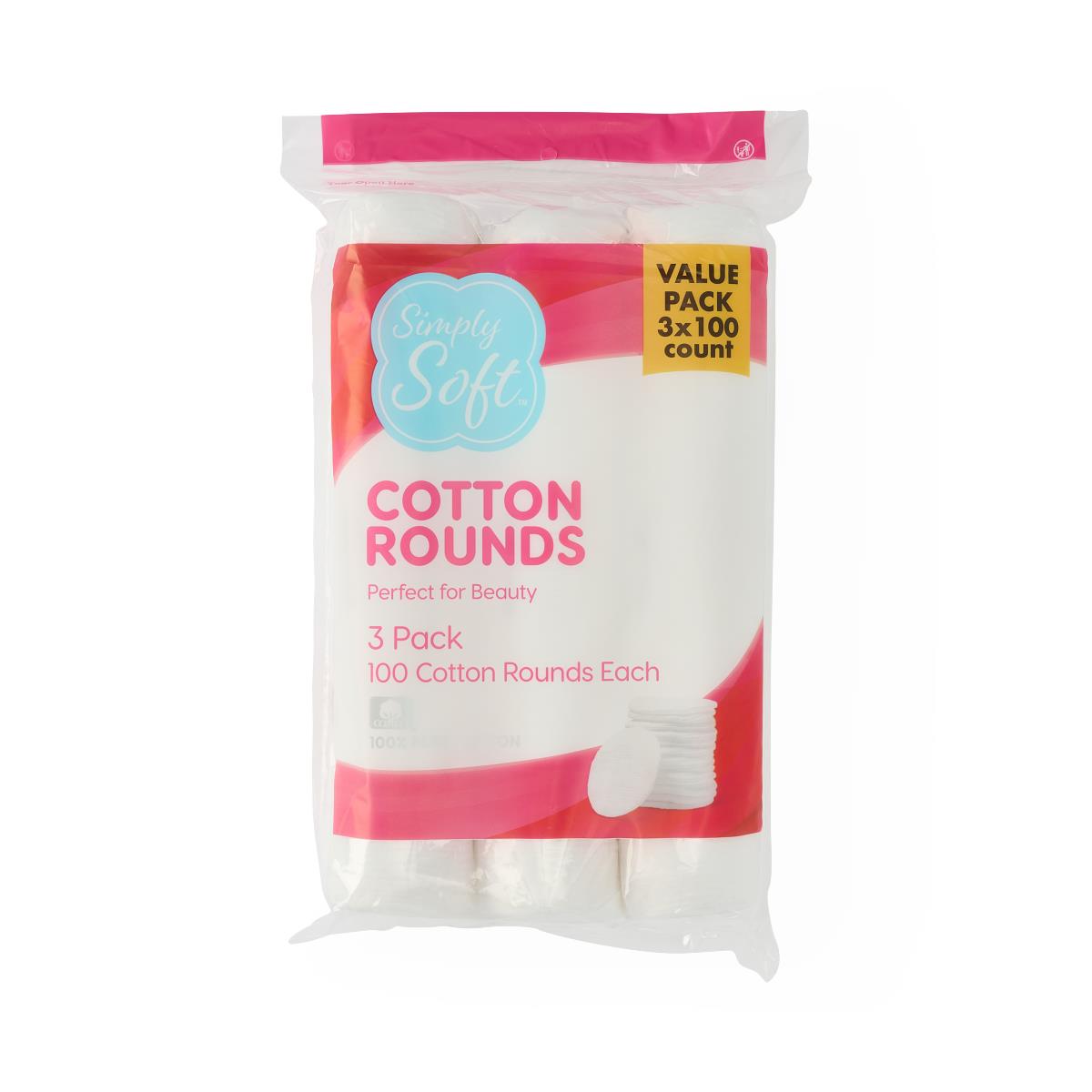 Simply Soft Standard Lint-Free Cotton Rounds, 300 Count