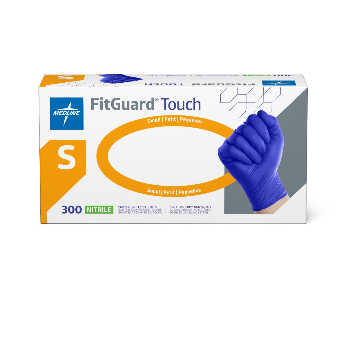 FitGuard Touch Powder-Free Nitrile Exam Gloves, Size S